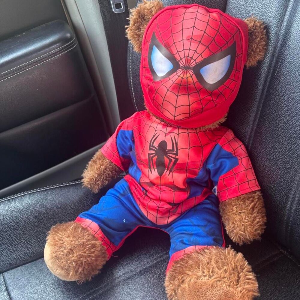 Spiderman Build-A-Bear teddy, stuffed animal plush, BABW